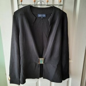 Jones New York Signature Size S Black Knitted Cardigan Blazer
